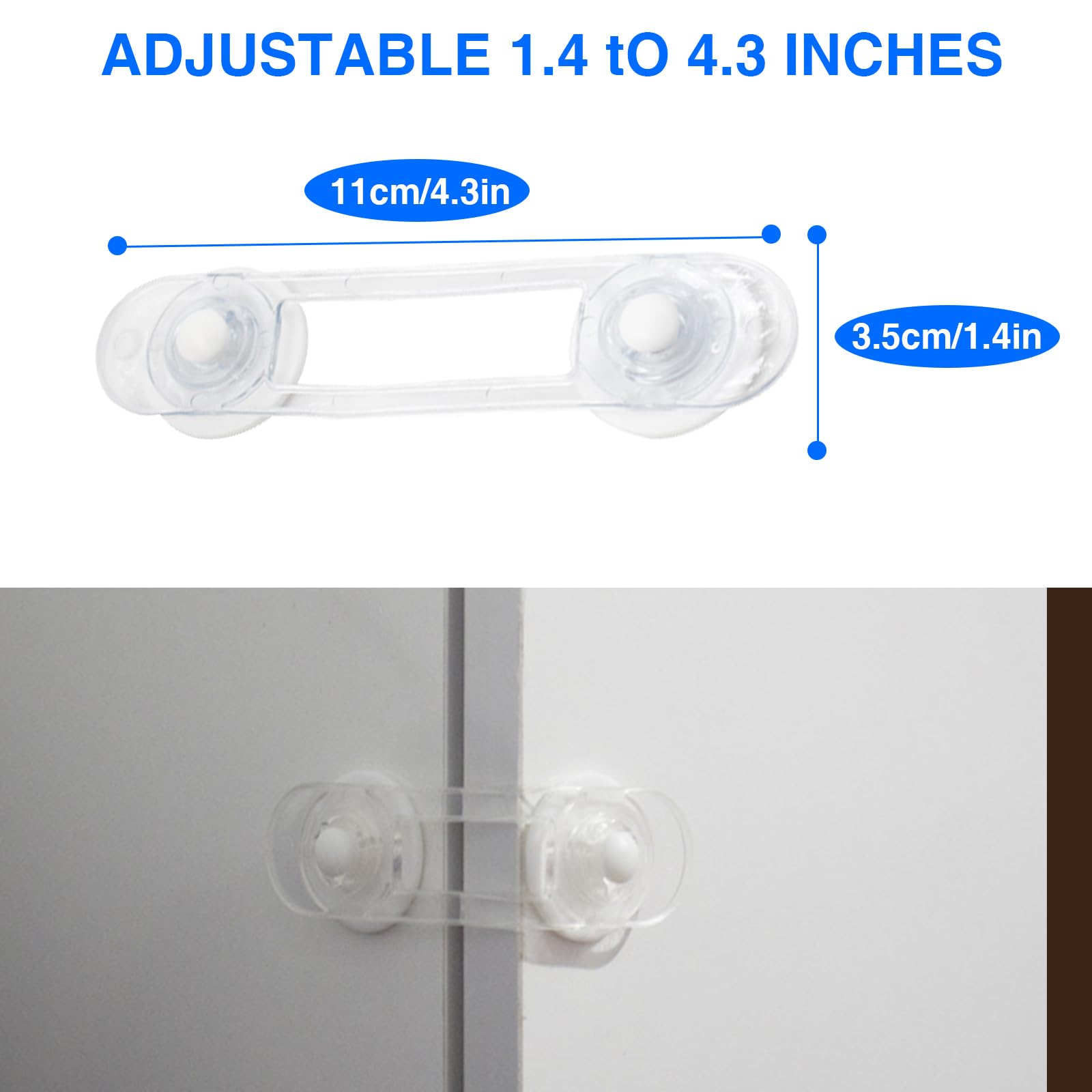 10 Pack Child Locks for Kitchen Cupboards - Image 2