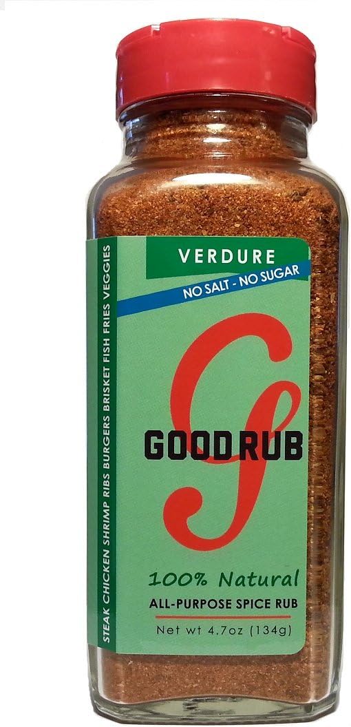 Good Rub Verdure All Natural Salt-Free, Sugar-free Multipurpose Seasoning, 4.7 Ounce