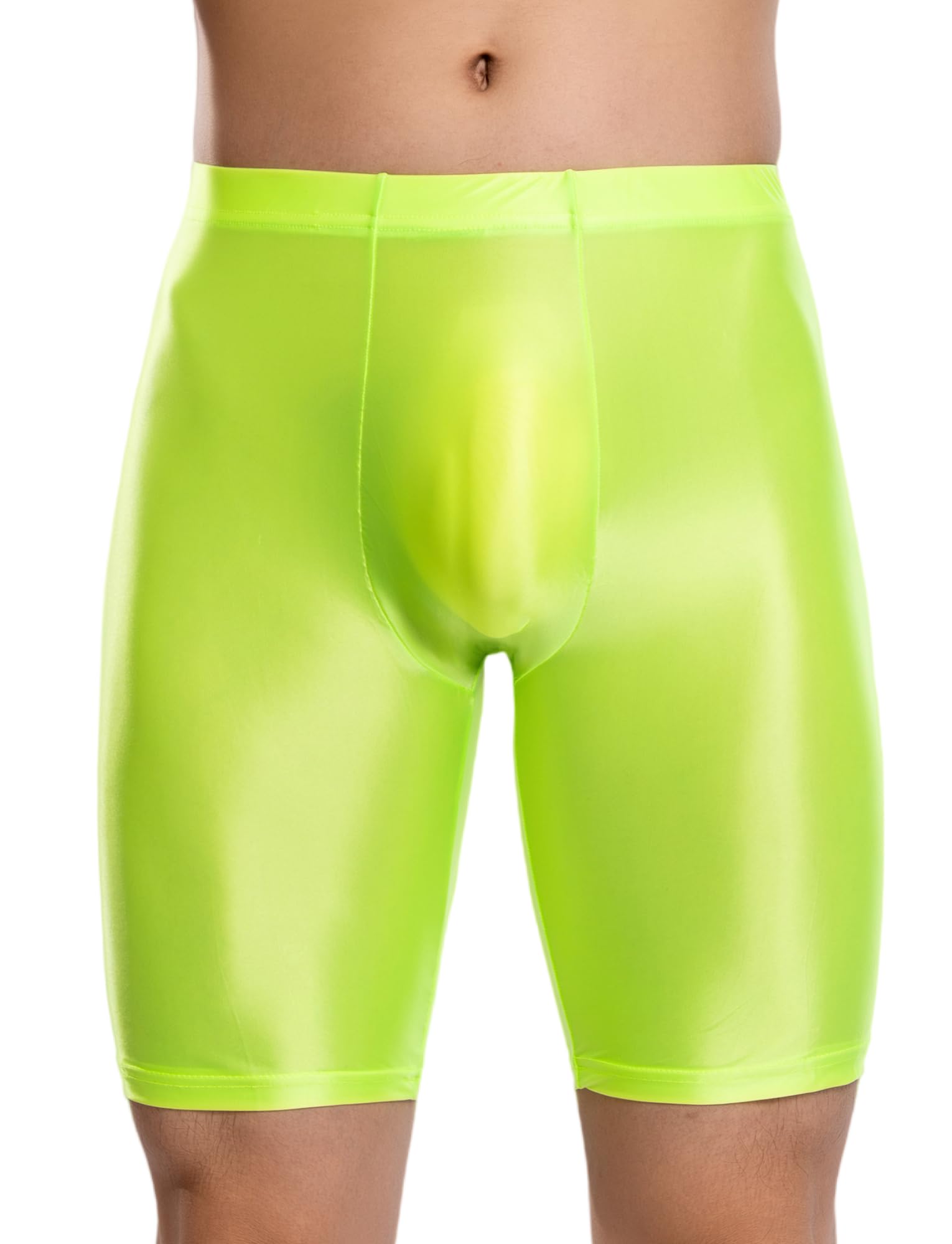 Boxer da uomo lucido con brillantini, leggings sportivi corti, da uomo, sexy, da corsa, da uomo, a compressione, M-2XL