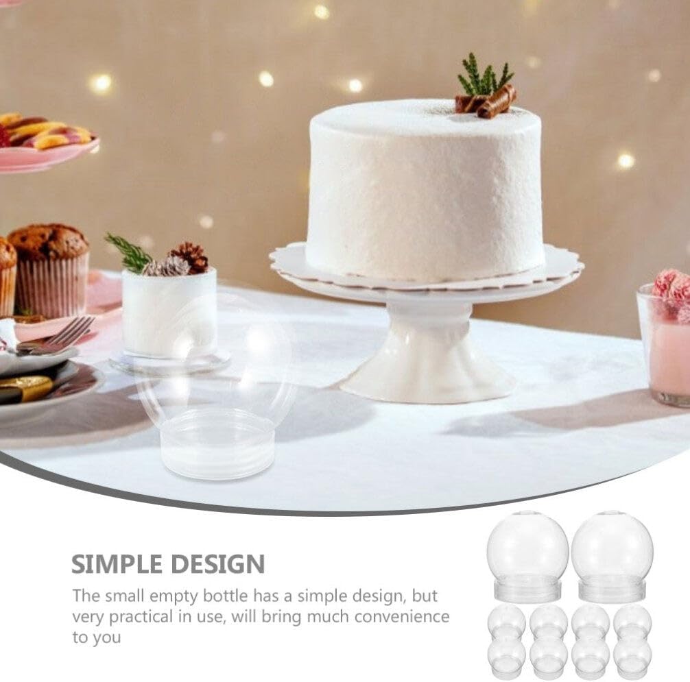 DIY Snow Globe Water Globe: 4 Inch Plastic Christmas Snow Balls Kit with Screw Off Caps - Fillable Display Balls Keepsake Sphere for DIY Crafts Home Decor, 10pcs