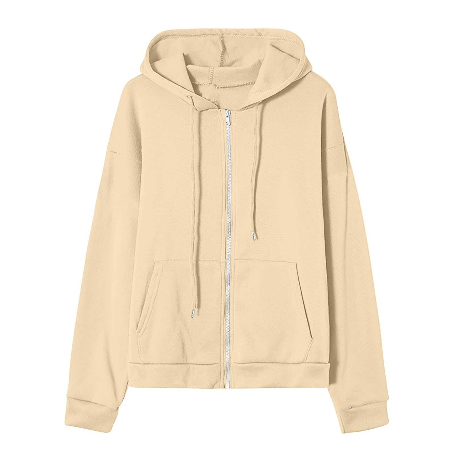 Generico Felpa con Cappuccio Donna Leggero Sportiva Felpe Oversize Maniche Lunghe Casual Hoodies Elegante Sweatshirt Morbida Sweatshirts Y2k Streetwear