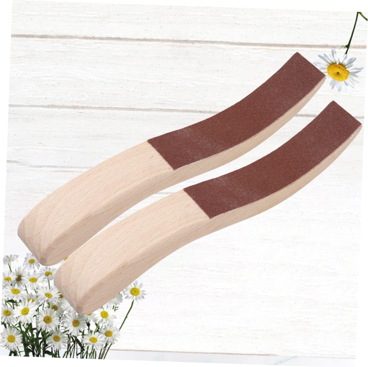 BESTonZON Piano Board Sanding Tool 2 Pack S-shape Wooden Sanding Blocks for Felt Polishing