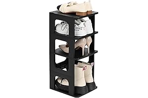 4-Tier Skinny Shoe Rack for Space-Saving Entryway Organization