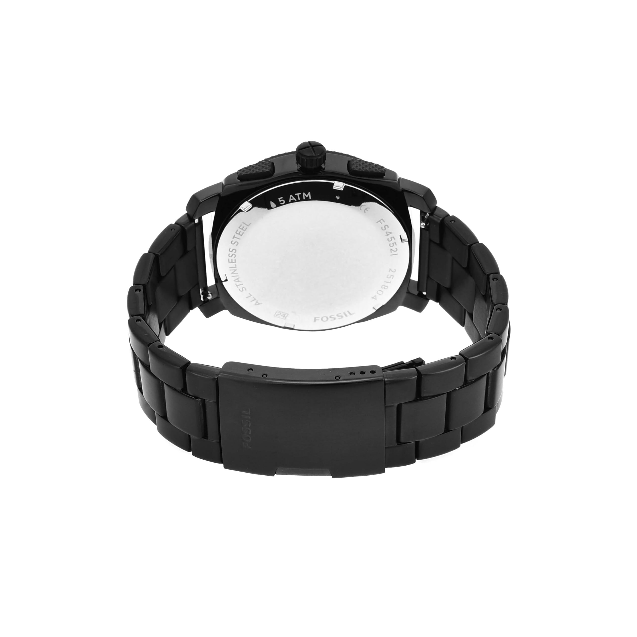 Fossil Machine Uhr für Herren, 45mm Quarz-Chronographenwerk mit Edelstahl- oder Lederarmband