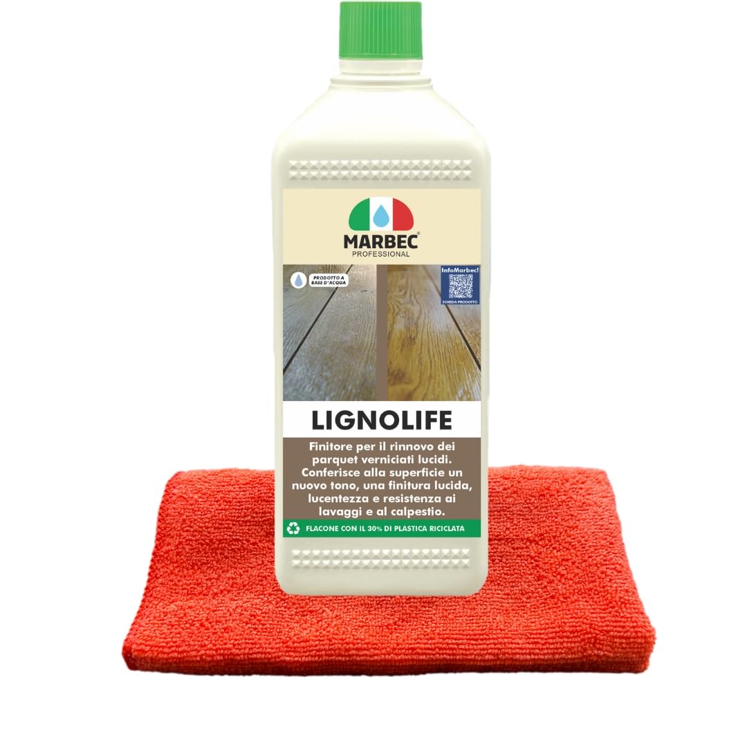 MARBEC KIT RESTUARA LEGNO VERNICIATO Per il restauro fai da te di pavimenti in parquet verniciato lucido. Dona al materiale una nuova protezione idrorepellente e antimacchia.