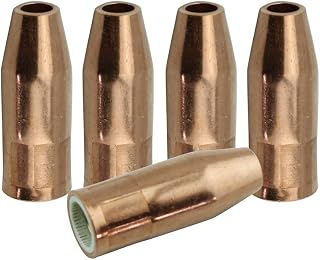 WeldingCity 5-pk Gas Nozzle 21-37 3/8" for Lincoln 100L and Tweco Mini/#1 MIG Welding Guns (Pack of 5 Nozzles)