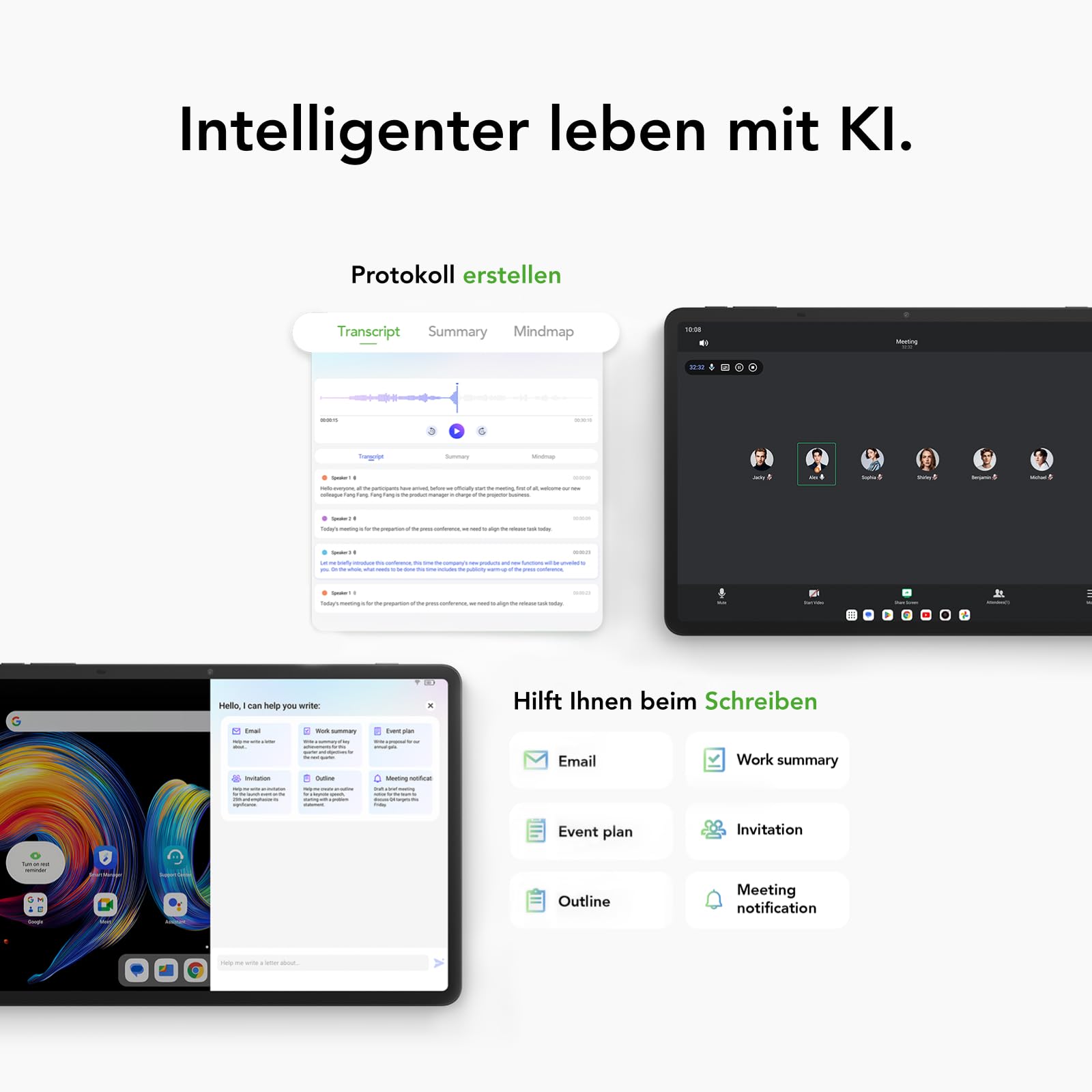 TCL NXTPAPER 11 Plus Tablet, 11,5" 2.2K NXTPAPER 4.0 Display, integrierte KI, 256 GB ROM, 8 GB + 8 GB RAM-Erweiterung, 8000-mAh-Akku, Schnellladung, Android 15, Dunkelgrau