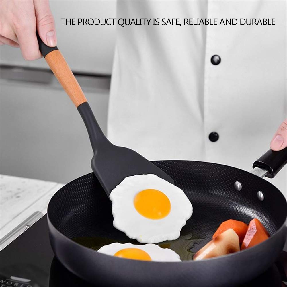 Juego de espátula de silicona antiadherente para hornear, utensilio de cocina resistente al calor, flexible, duradero, moldeado de una sola pieza, fácil de limpiar, apto