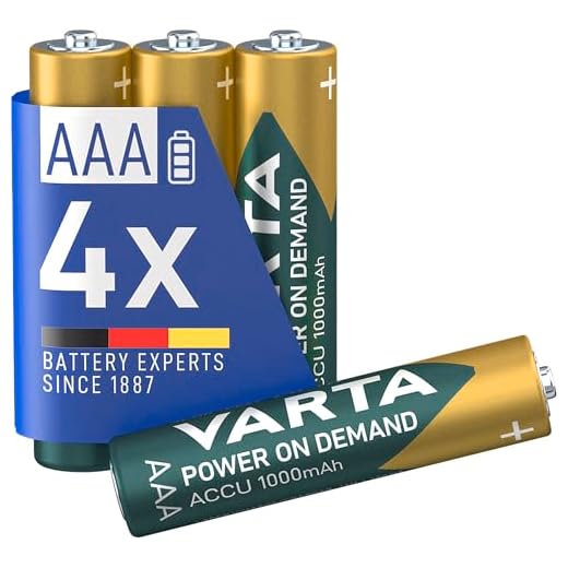 VARTA Rechargeable Accu Ready2Use vorgeladener AAA Micro Ni-Mh Akku (4er Pack, 1000 mAh), wiederaufladbar ohne Memory-Effekt - sofort einsatzbereit