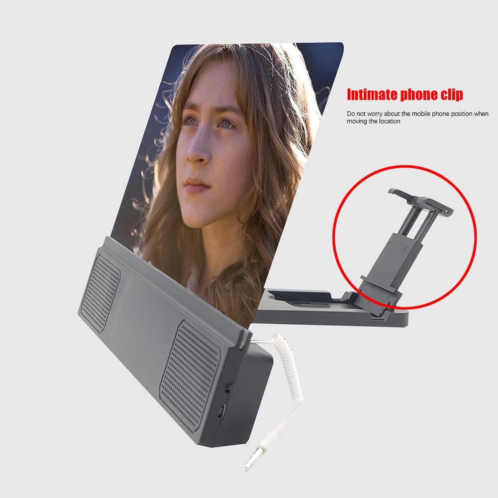 Bildschirmverstärker, 3D-Handy-Bildschirm, 12 Verstärker, HD-Videoverstärker mit Lautsprecher, Video-Verstärker aus Film, schützt die Augen