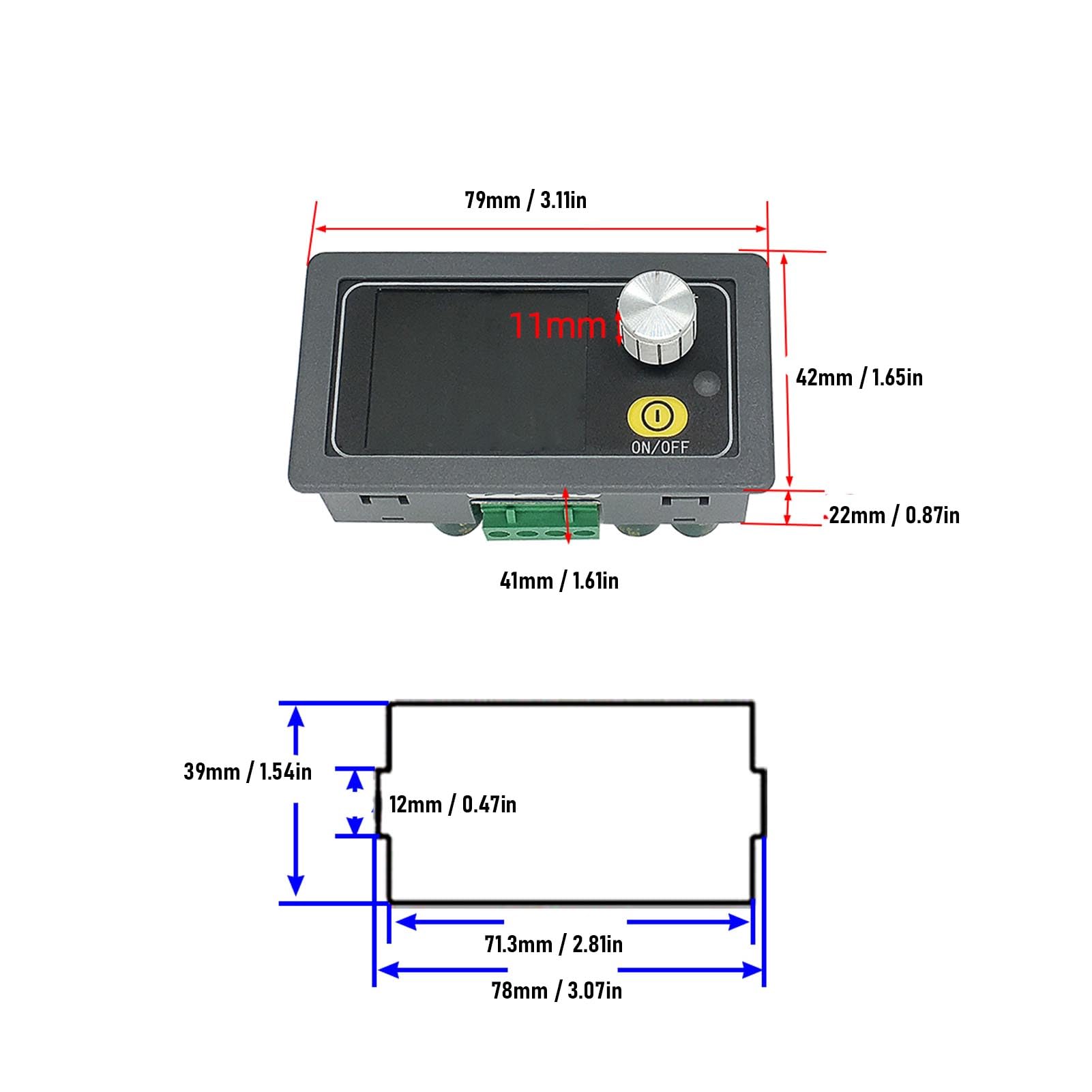 Einstellbarer Spannungsregler, DC6-55V-Eingang, DC0-50V-Ausgang, maximal 400 W, digitaler DC-Spannungswandler, Fernbedienung für Labor-ABS