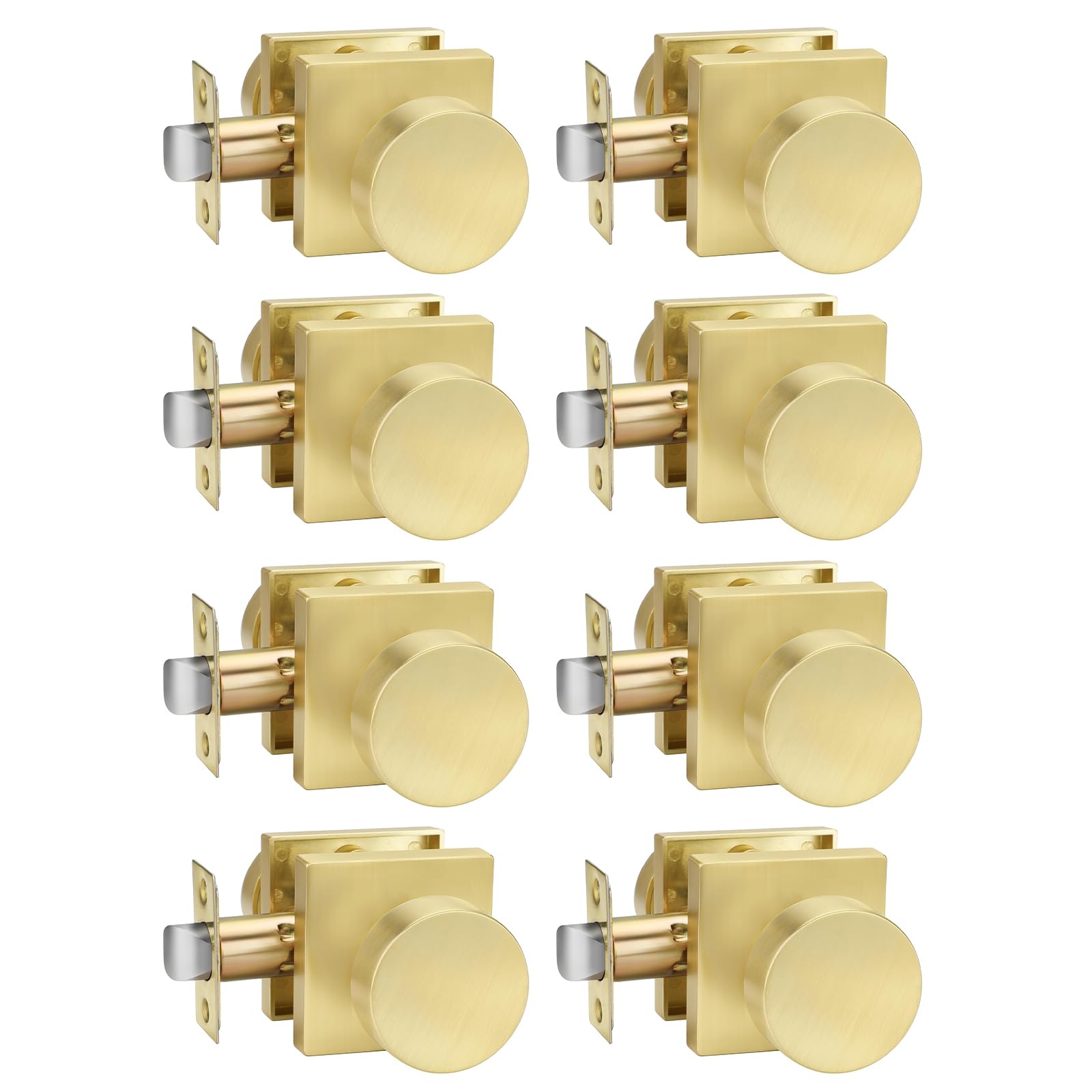 Goldenwarm Matte Black Door Knobs - 6 Pack -24 Goldenwarm Matte Black Door Knobs - 6 Pack -24
