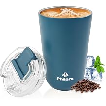 PHILORN Coffee Mug with Lid, 12 OZ Travel Mug, Leak-proof to go Coffee Mug