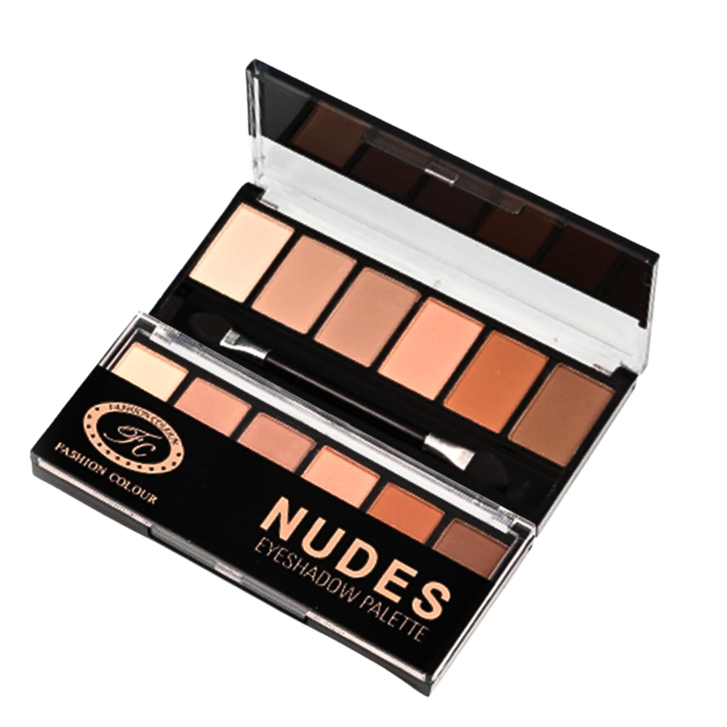 Fashion Colour Eyeshadow Palette | 6 Pigmented Colors Eyeshadow Palette Long Wearing And Easily Blendable Eye Makeup Palette Matte | Matte, Shimmery And Metallic Finish | (NUDES)-image-26