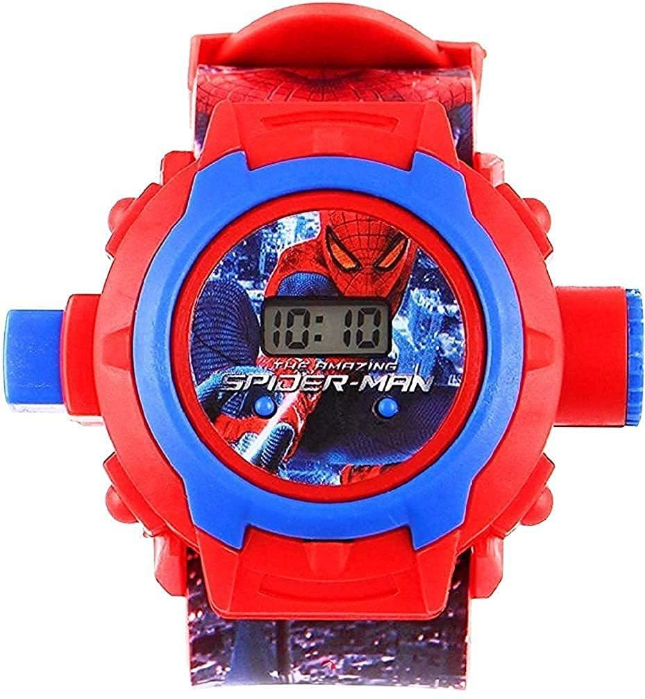 Matrix Kids Edition Super Hero 3D Heads Up with 6 Image Projection Digital Watch for Kids (Red)