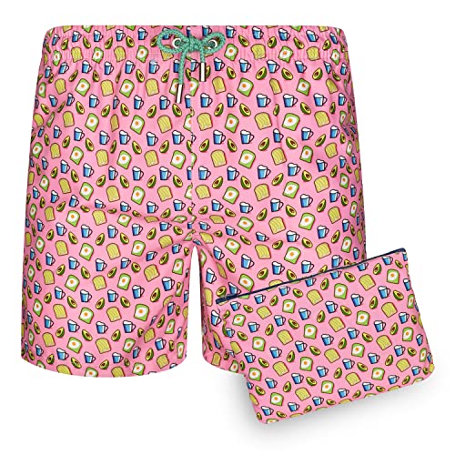 Blue coast yachting Bañador para Hombre Estampado y Secado Rápido