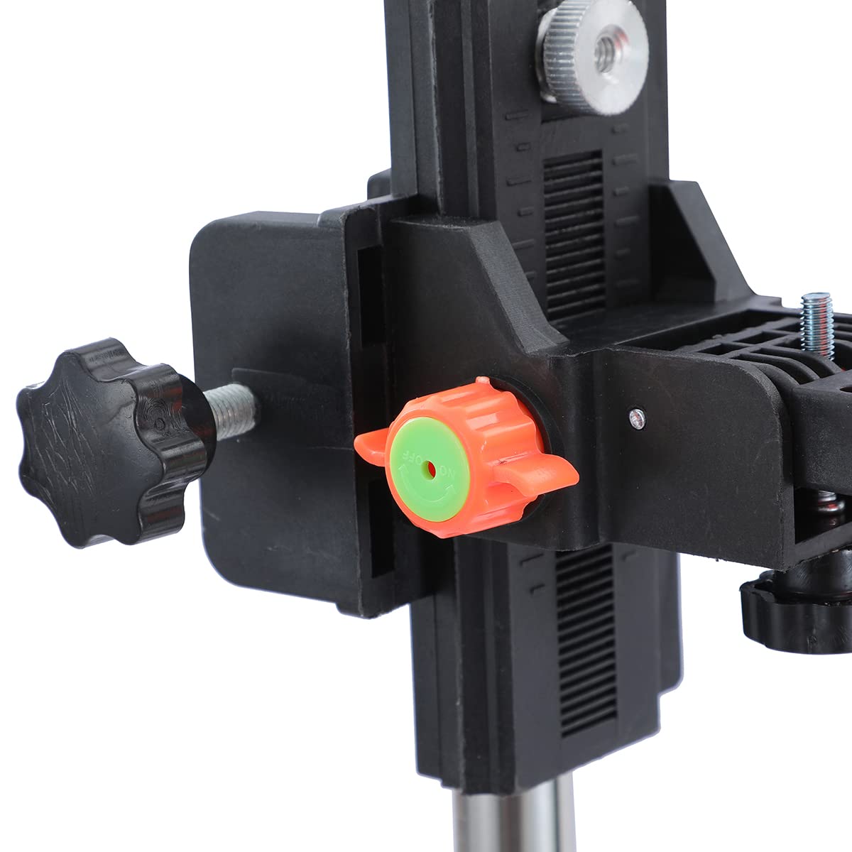 TOPWAY Laserwaterpas, telescopische stang, 115-450 cm, roestvrij staal, uitschuifbare vloer tot plafond, laserstang met houder en nylon tas, voor roterende kruislijnlasers, snelle en flexibele