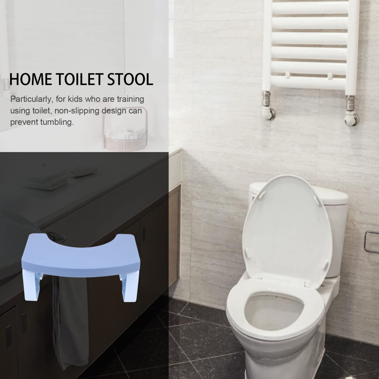 HOODANCOS Compact Toilet Stool with Non Slip Foot Support Durable Stepping Footstool for Modern Design for Comfortable Toilet Training Stable Load Bearing Capacity for Home Use
