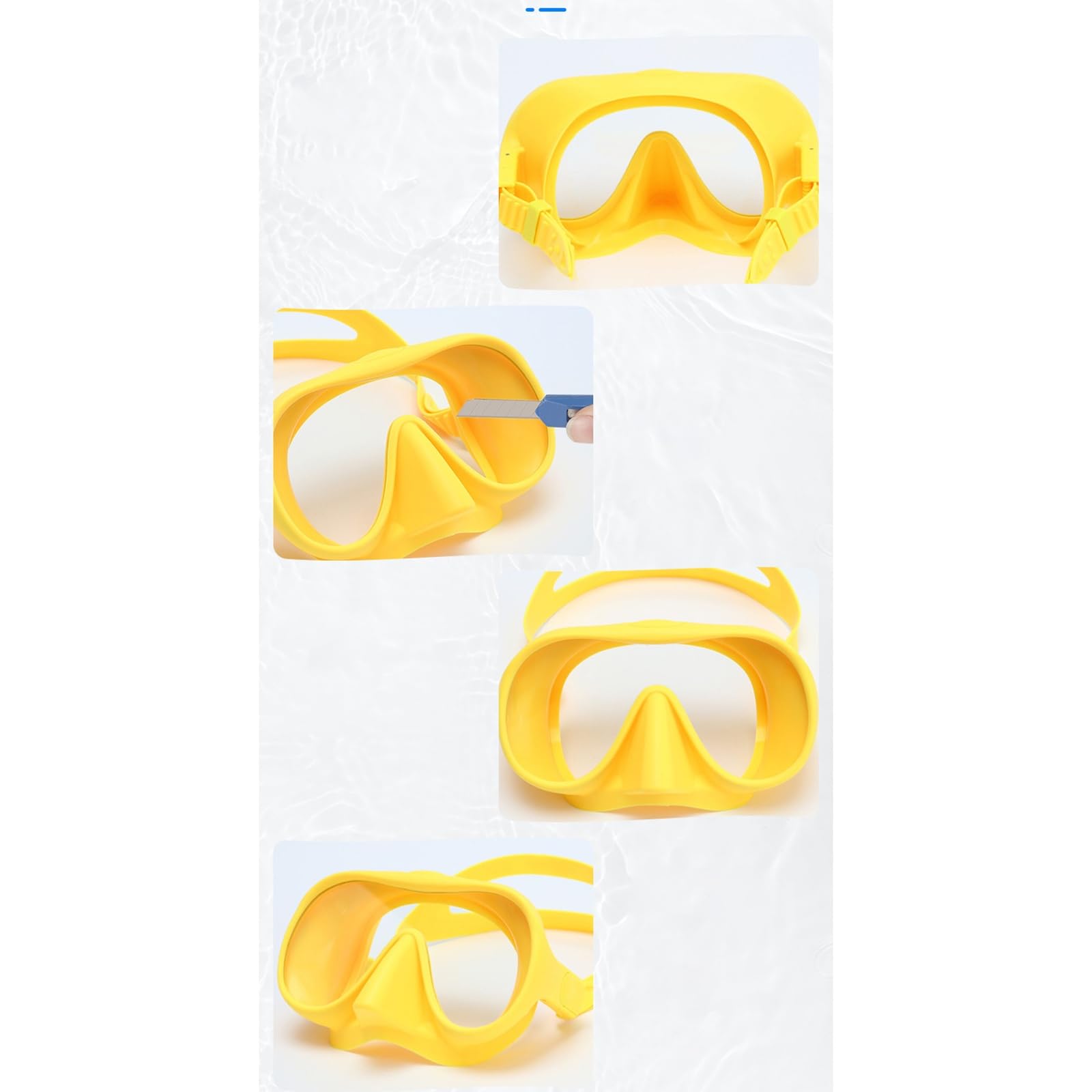 Máscaras de Buceo Máscara de Snorkel líquido con Lente antivaho for Buceo para Uso Diario(Rosado)