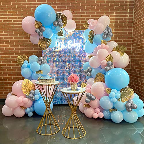 139Pcs Gender Reveal Balloon Garland Arch Kit With Pink And Blue Balloons Silver Balloons For Boy Or Girl Gender Reveal Decorations Birthday Party Baby Shower Celebration Wedding Anniversary (No Box) #TOP3