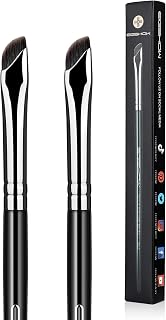 EIGSHOW Sickle Eyeliner Brush Set (2pcs E865) - Ultra Thin Curved Bristle for Precise Gel Liner, Eyebrow & Lip - Vegan Cruelty-Free