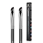 EIGSHOW Eyeliner Brush Gel Eyeliner Makeup Brush for Precise Eye Liner Eyebrow Eyelid Ultra Thin with Curved Bristle (E865 2Pieces)