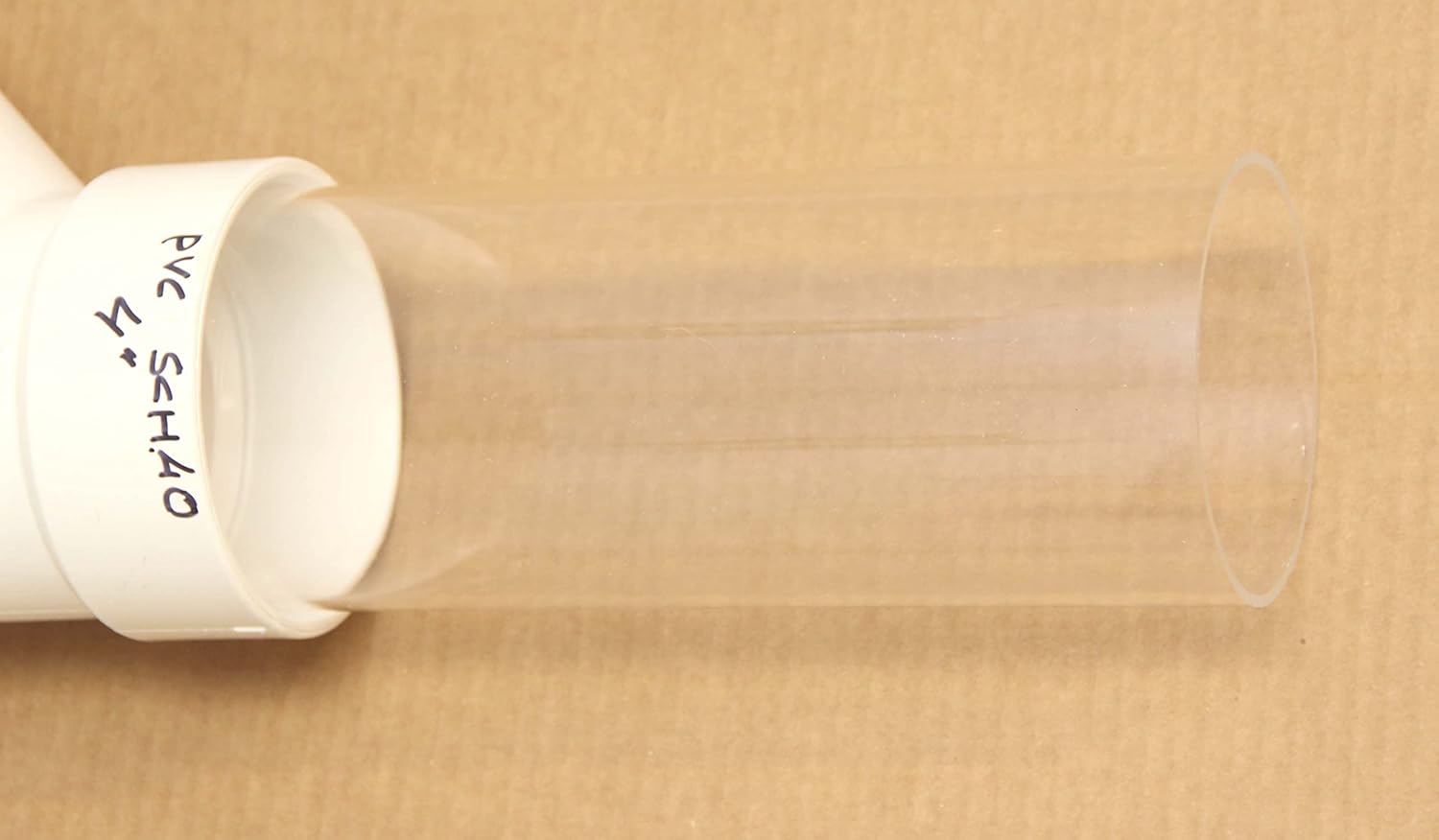 Clear acrylic Plastic Plexiglass Pipe tube 4" 114 mm 3 ft long stick 4.5" OD 3 mm wall