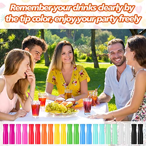 200 Pzas Tapas de Silicona Multicolor para Pitillos miniatura 6