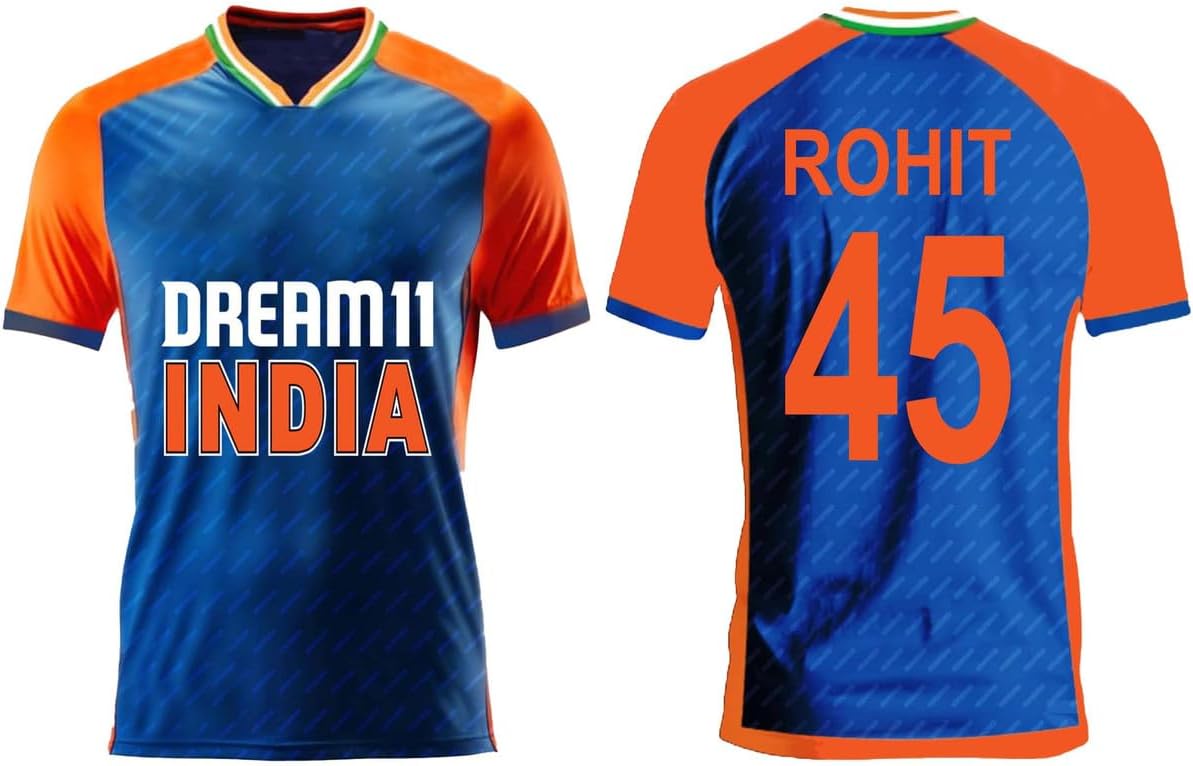 Sports India World Cup Cricket Team T Shirt Jersey for (Kid's, Boy's & Mens) L1044