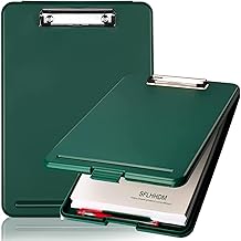 SIMESTICH A4 Clipboard with Storage Case – Durable Plastic Clip Pad for Paper & Document Storage, Writing Board with Lid Stationery Box for Office, School Multicolour (83002)