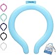 2 Pack Neck Cooling Tube with Insulated Bag - Reusable Ice Ring Neck Cooler Indoor Outdoor - Wearable Cooling Wrap - Relief for Summer and Hot Flashes - Ice Ring Freezes Under 64℉(Cat+Dog)