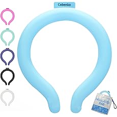 2 Pack Neck Cooling Tube with Insulated Bag - Reusable Ice Ring Neck Cooler Indoor Outdoor - Wearable Cooling Wrap - Relief for Summer and Hot Flashes - Ice Ring Freezes Under 64℉(Cat+Dog)
