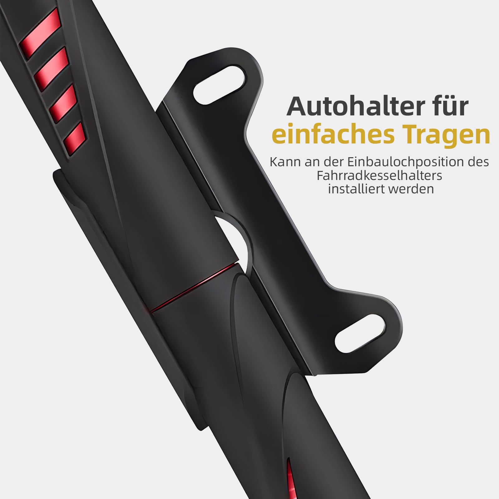 Mini Pompe à Vélo Aluminium 120 PSI - Compacte, Légère, Avec Tuyau Amovible Pour Valve Presta Et Schrader