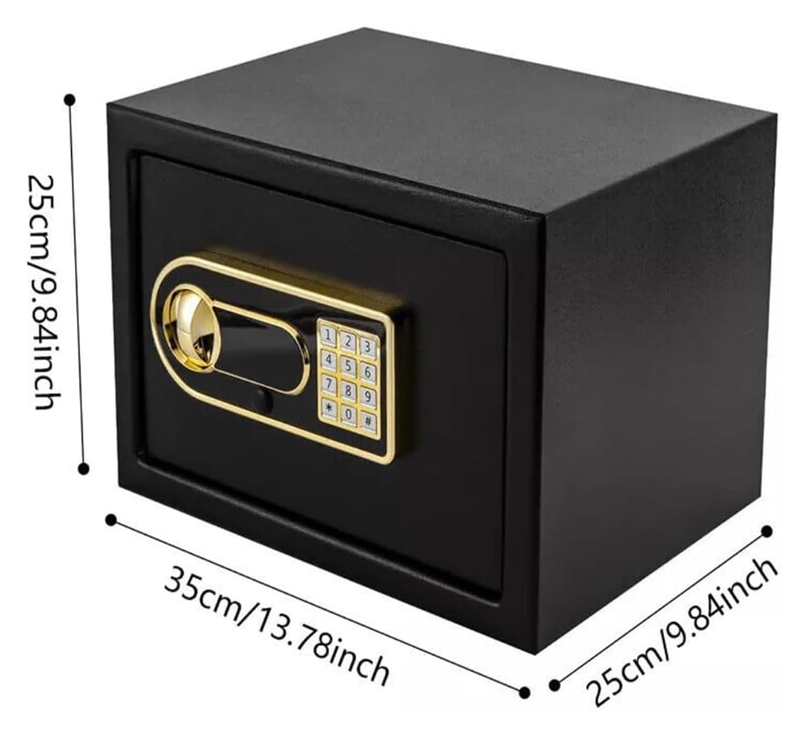 Cassaforte a mobile, Casseforti a gabinetto domestiche elettroniche di piccole dimensioni(Nero)