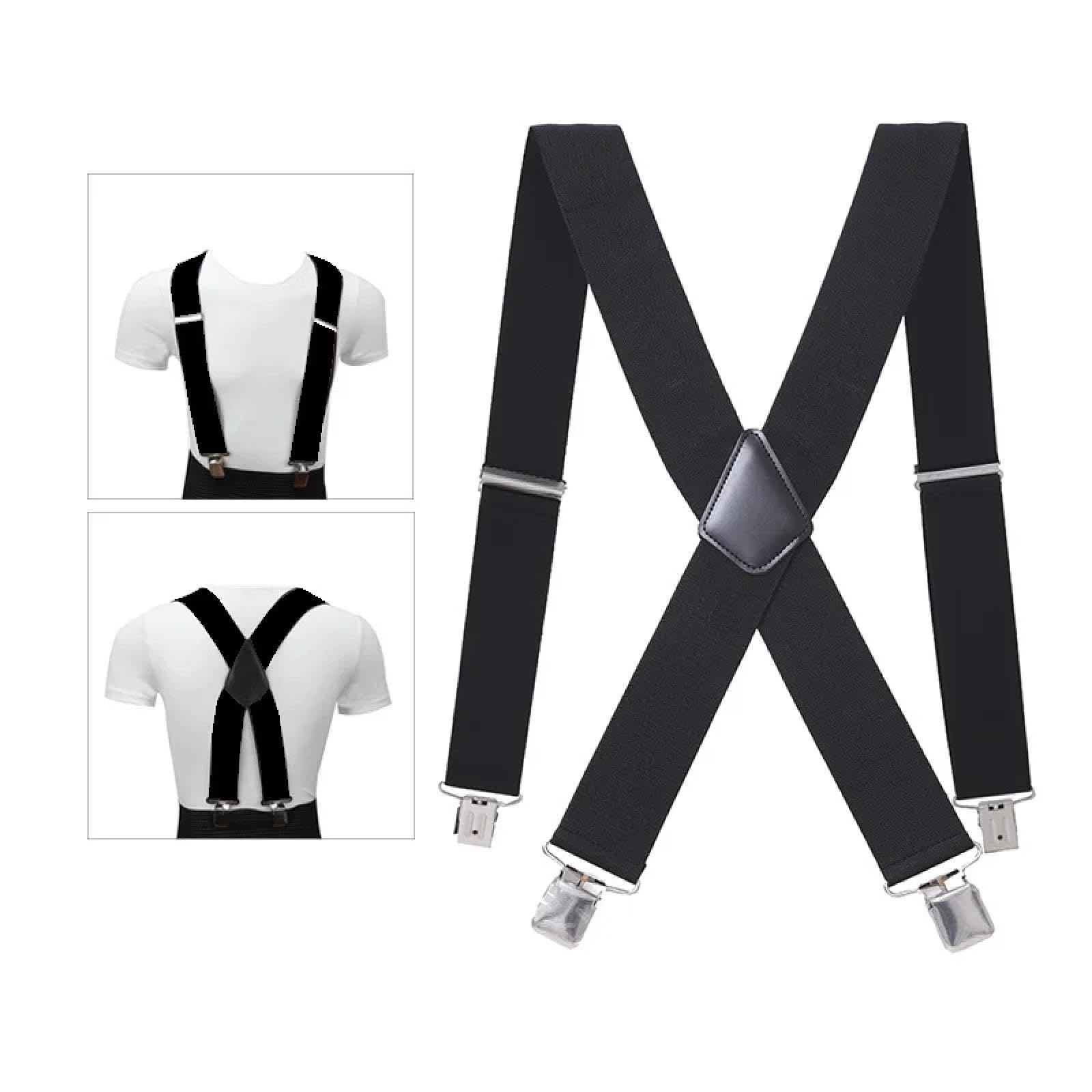 Hosenträger Suspender 120 cm Lange Hosenträger In Übergröße Für Herren Hosen X-Rücken Starke Clips 5 cm Breite Hosenträger Mit X-Rücken Hosenträger Für Herren