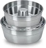 Kit 3 Formas de Bolo N18-20-22 com Furo Redonda em Aluminio
