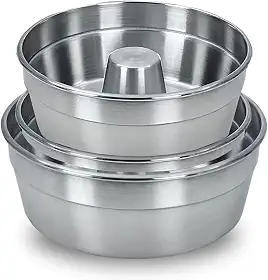 Kit 3 Formas de Bolo N18-20-22 com Furo Redonda em Aluminio