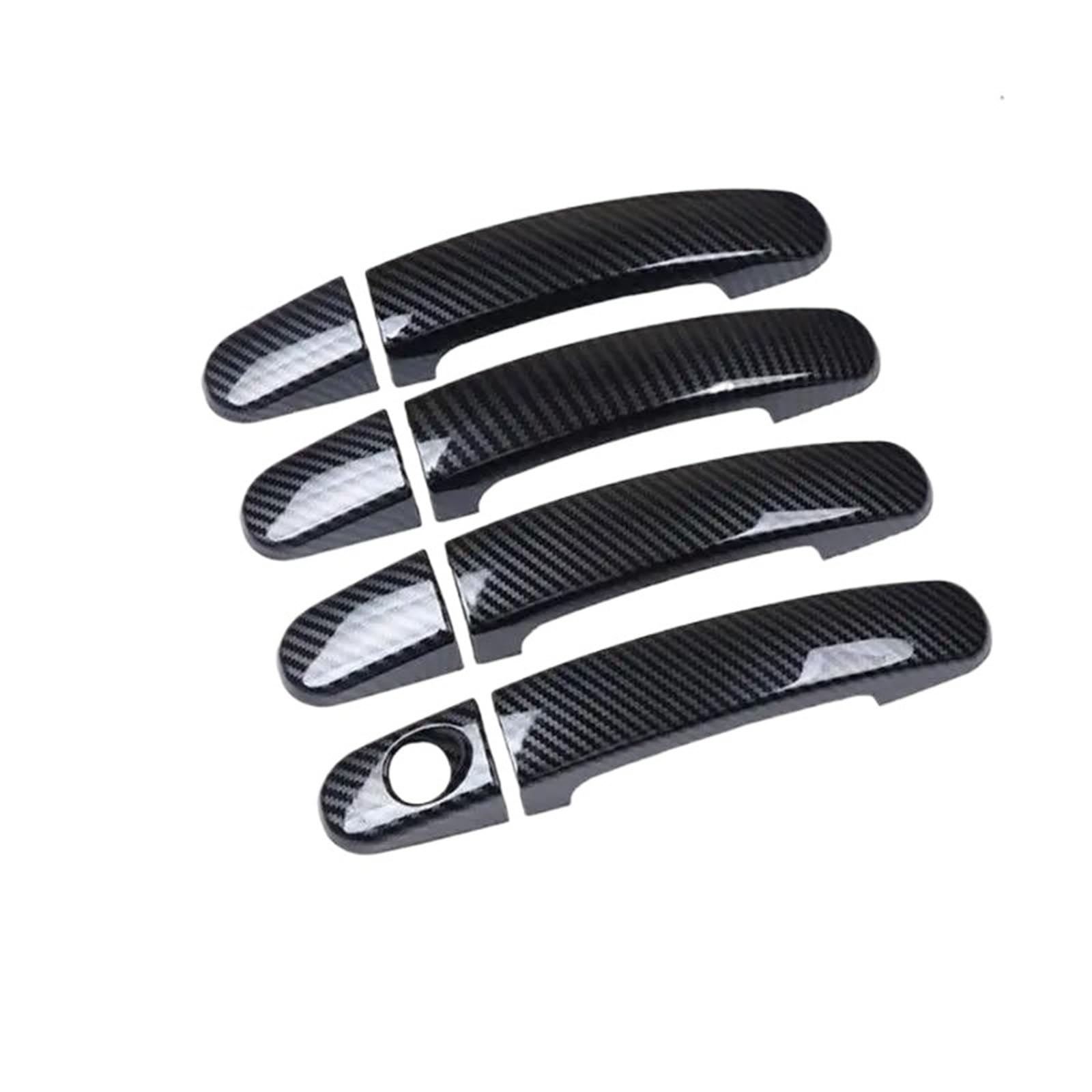 Zhqdrcy Carbon Fiber Door Open Handles For Escape For Kuga 2009-2016 Car Door Handle Cover Trim Sticker(Carbon Fiber)