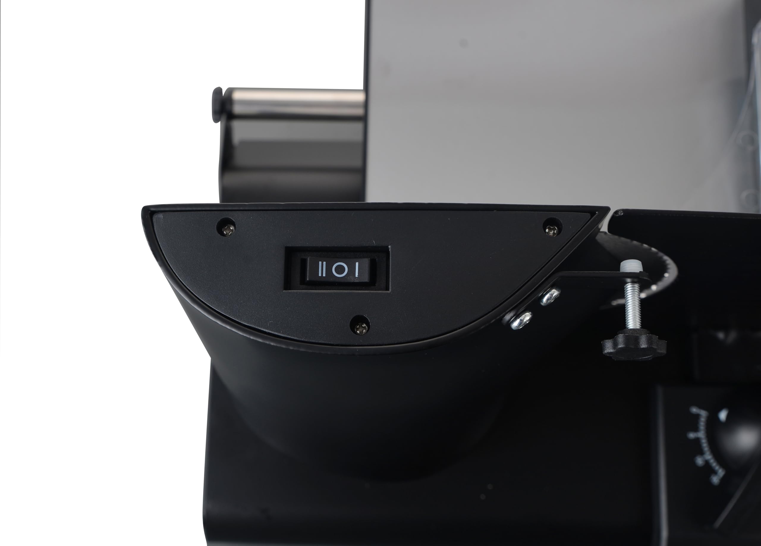 Affettatrice Elettrica SMART·J Premium 200W con Lama Acciaio Inox 19 cm – Taglio Regolabile 0-15 mm, Design Compatto Nero, Piedini Antiscivolo, Ideale per Carni, Formaggi, Pane e Verdure