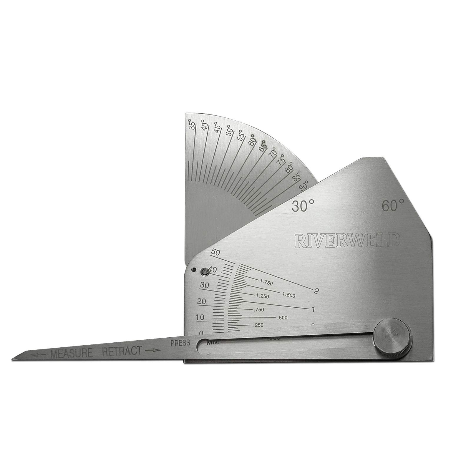 Skew-T Fillet Weld Gauge Gage Checking Angle of Vertical Member Weld Acute Side Obtuse Side Welding Inspection