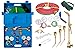 Labufiz Oxy Acetylene Torch Kit Professional Welding Cutting Set With Toolbox Brass Nozzle Regulators, Gauge USA Style Torch For Metalwork HVAC Auto Repair, Cylinders Not Included Blue