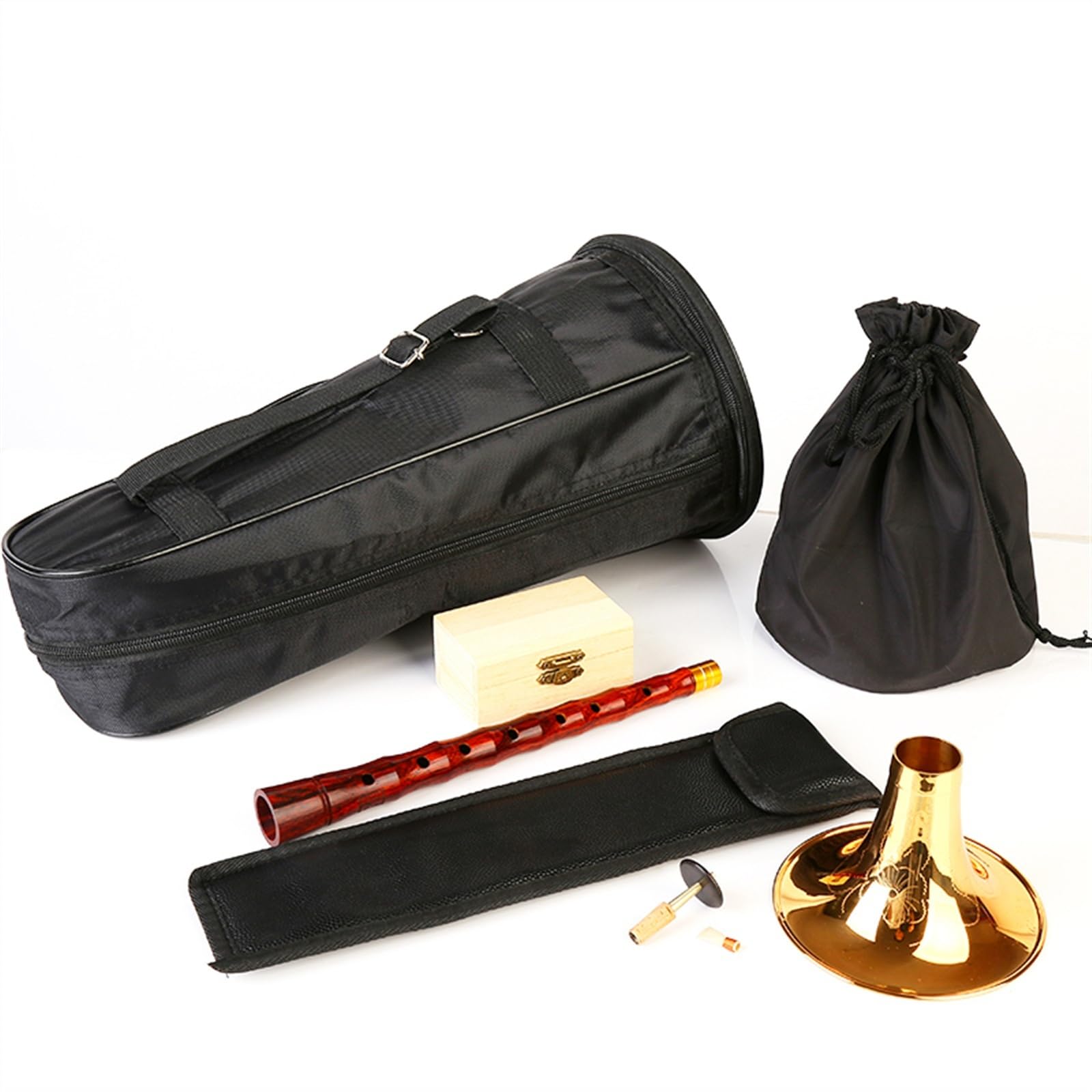 Suona En Vieux Acajou Haut De Gamme Pour Adulte Débutant, Corne De Suona Ethnique Traditionnelle Chinoise Avec Accessoires Suona Ensemble (Color : A flat)