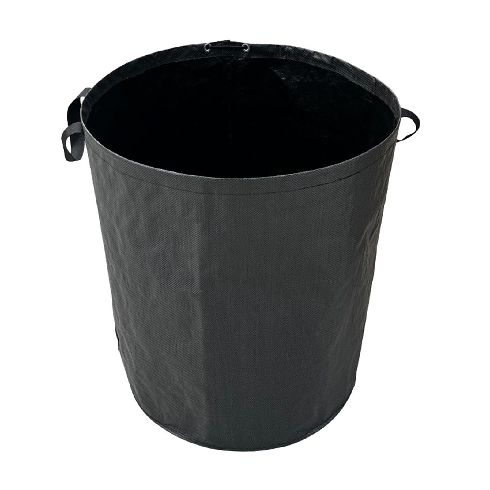 Sac à Déchets de Jardin Réutilisable Sac de Feuilles de Jardin Panier à Feuilles Pliable Sac à Herbe en Tissu Tissé avec Poignées Pliable et Facile à, Noir 500L