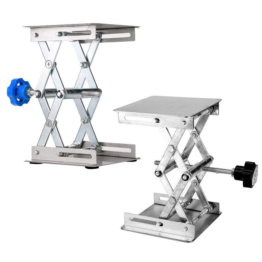 Acciaio inossidabile Laboratorio Piattaforma stand Scissor Rack 100 * 100 * 160 millimetri | Noir