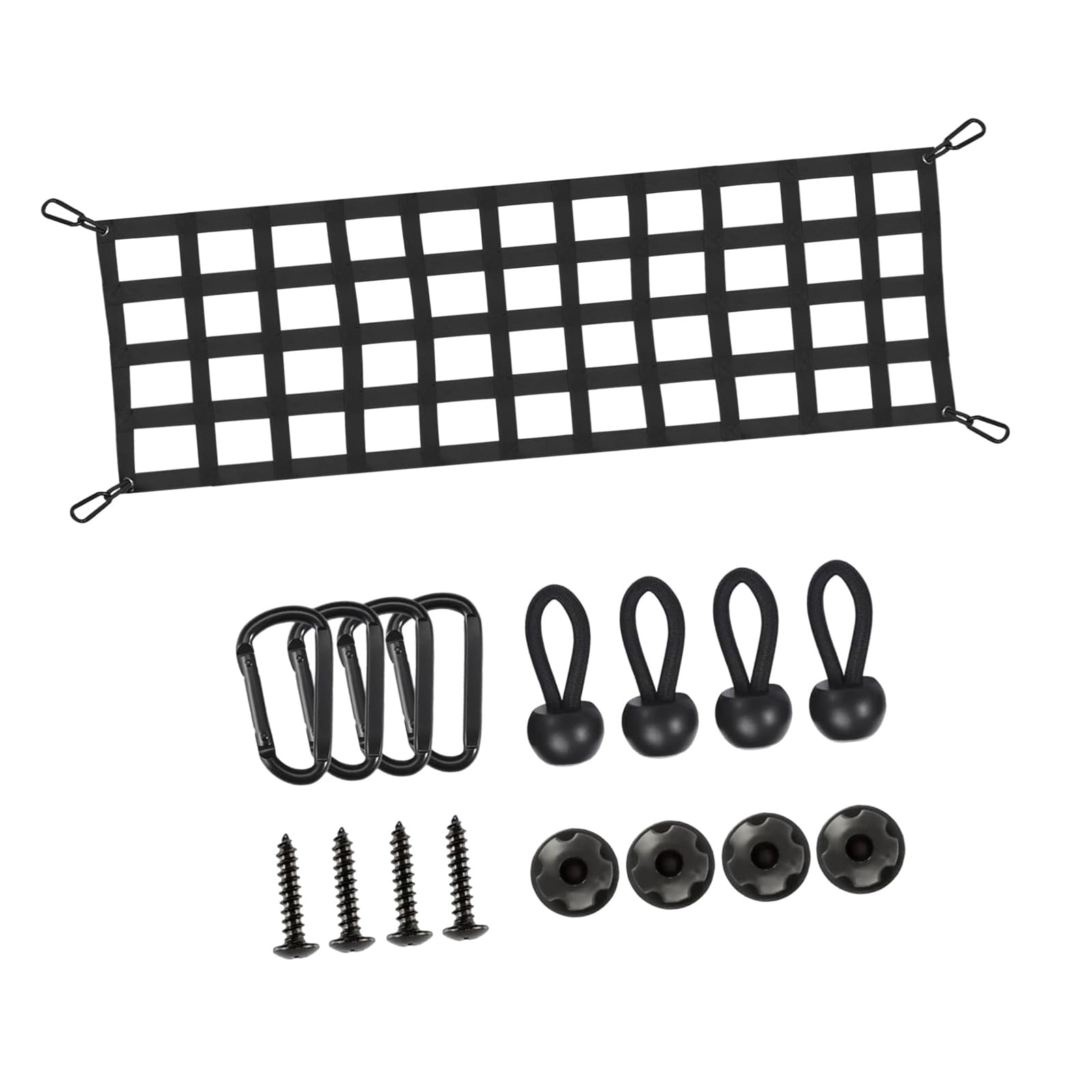 152,4 x 45,7 cm großes Gepäcknetz, einfache Einrichtung für Pickups, hält Ausrüstung sicher, Off-Road-Pickup-LKW-Zubehör