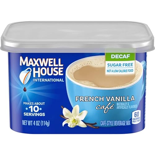 Maxwell House International - Mezcla de vainilla francesa descafeinada, 4 onzas