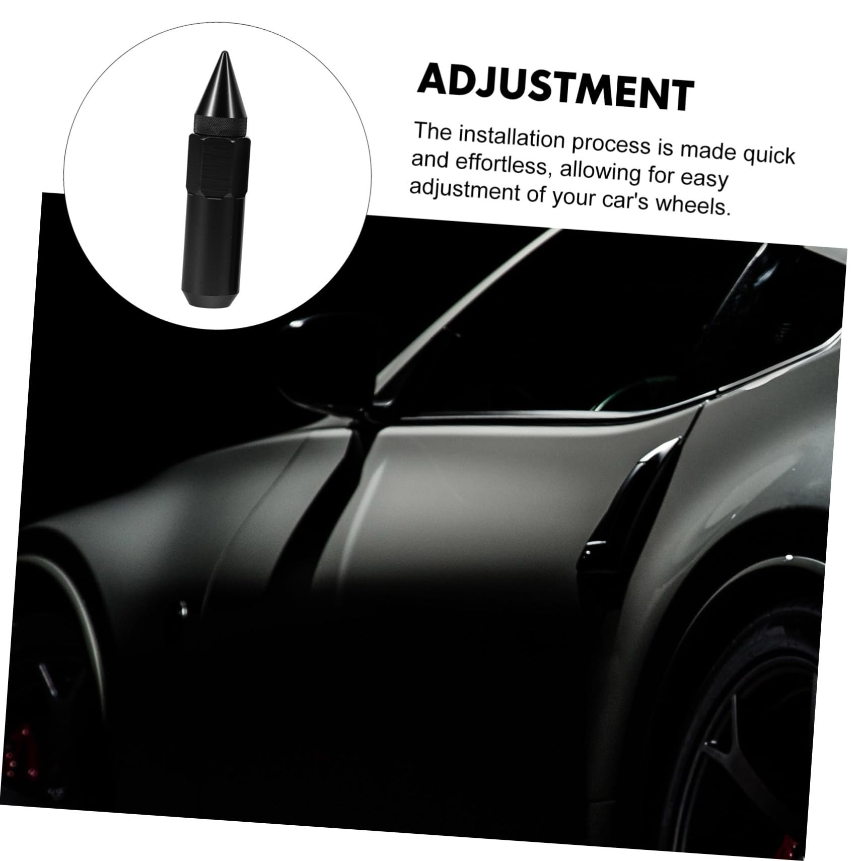 ULTECHNOVO Cache-écrous de Roue de Voiture 20 Pièces en Aluminium Noir Solides et Fiables pour Jantes Auto et Accessoires Automobiles