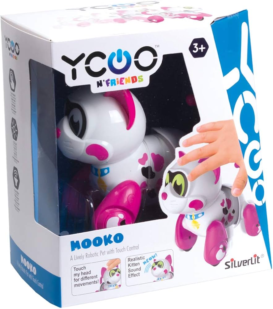 Buy Silverlit YCOO Mooko- Your Kids Lively Robotic Pet Kitten with Buy Silverlit YCOO Mooko- Your Kids Lively Robotic Pet Kitten with