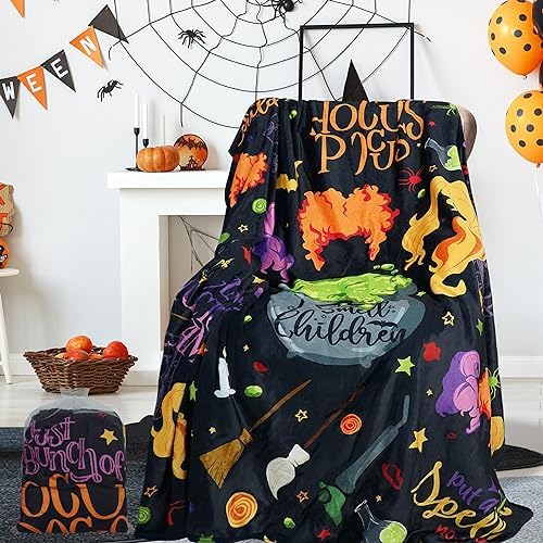 Apxucok Spirit Halloween Blanket Witch Sanderson Flannel Sisters Fleece Blankets and Throws (50″ x 60″)