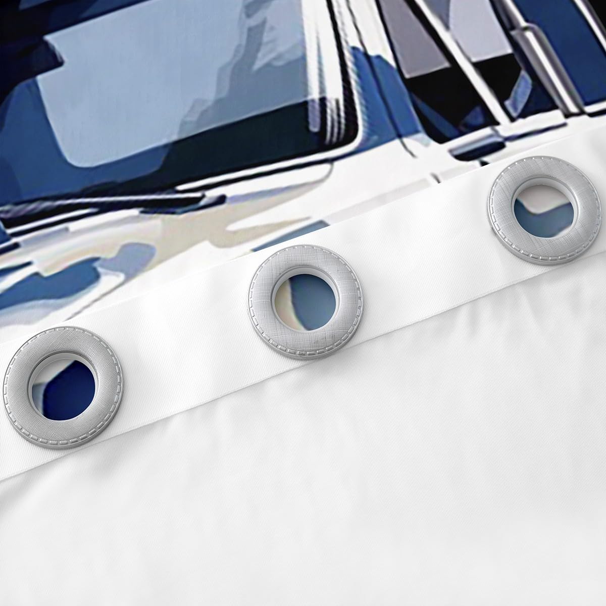 Blue Camo Truck Window Curtains 2 Panels 42Wx63L Watercolor Cartoon Off-Road Vehicle Window Drapes for Kids Boys Teens Adults Jungle Adventure Theme Western Style Curtains for Living Room